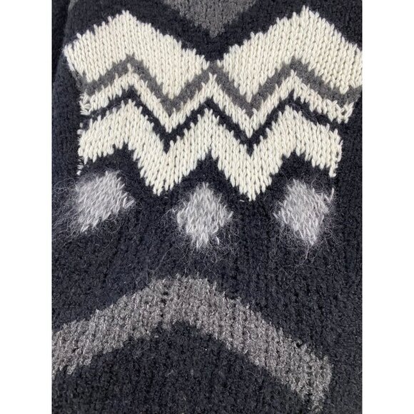 Velvet Graham & Spencer Wool mohair Sweaters Womens  Small Gray Black fall Cozy - Picture 10 of 10